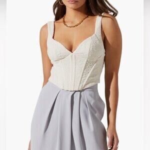 ASTR THE LABEL Cream Corset Top NWOT SZ XL